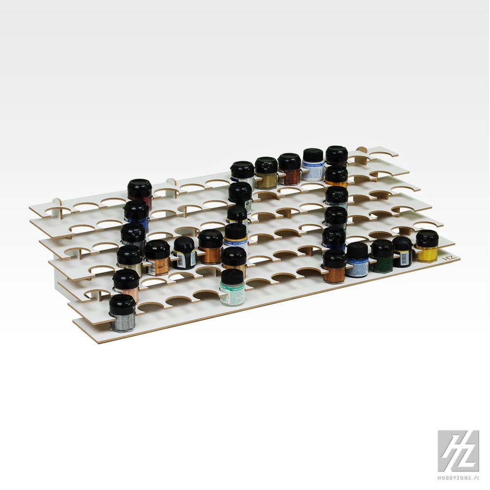 HobbyZone Stands/Racks and Hangers for Paints Large Paint Stand - 36mm with 81 round slots - Hobby Sense