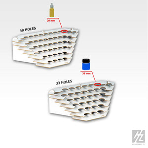 HobbyZone Stands/Racks and Hangers for Paints Corner Large Paint Stand with 33 Round 36mm Slots