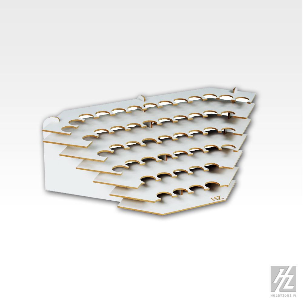 HobbyZone Corner Large Paint Stand with 49 Round 26mm Slots - Hobby Sense