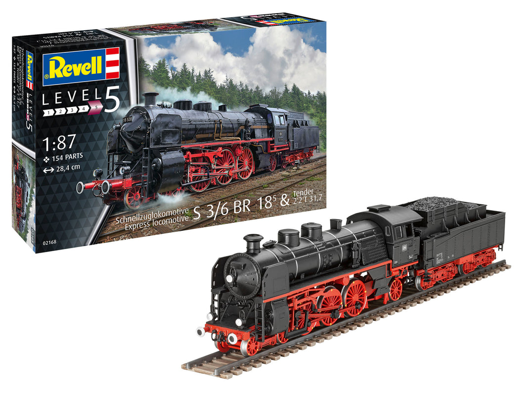 1/87 Express locomotive S3/6 BR18(5) with Tender 2‘2’T - Hobby Sense