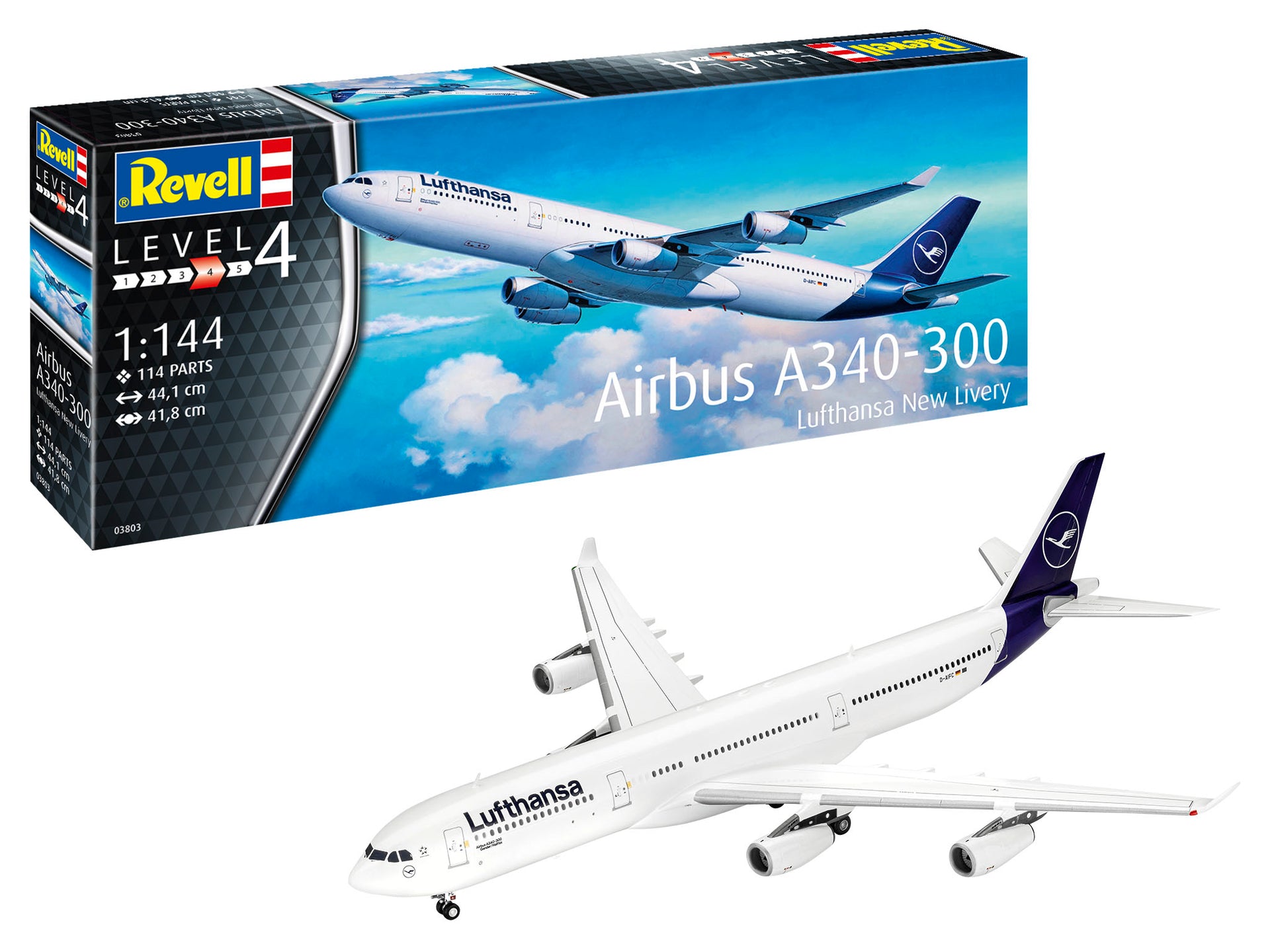 1/144 Airbus A340-300 Lufthansa New Livery - Hobby Sense