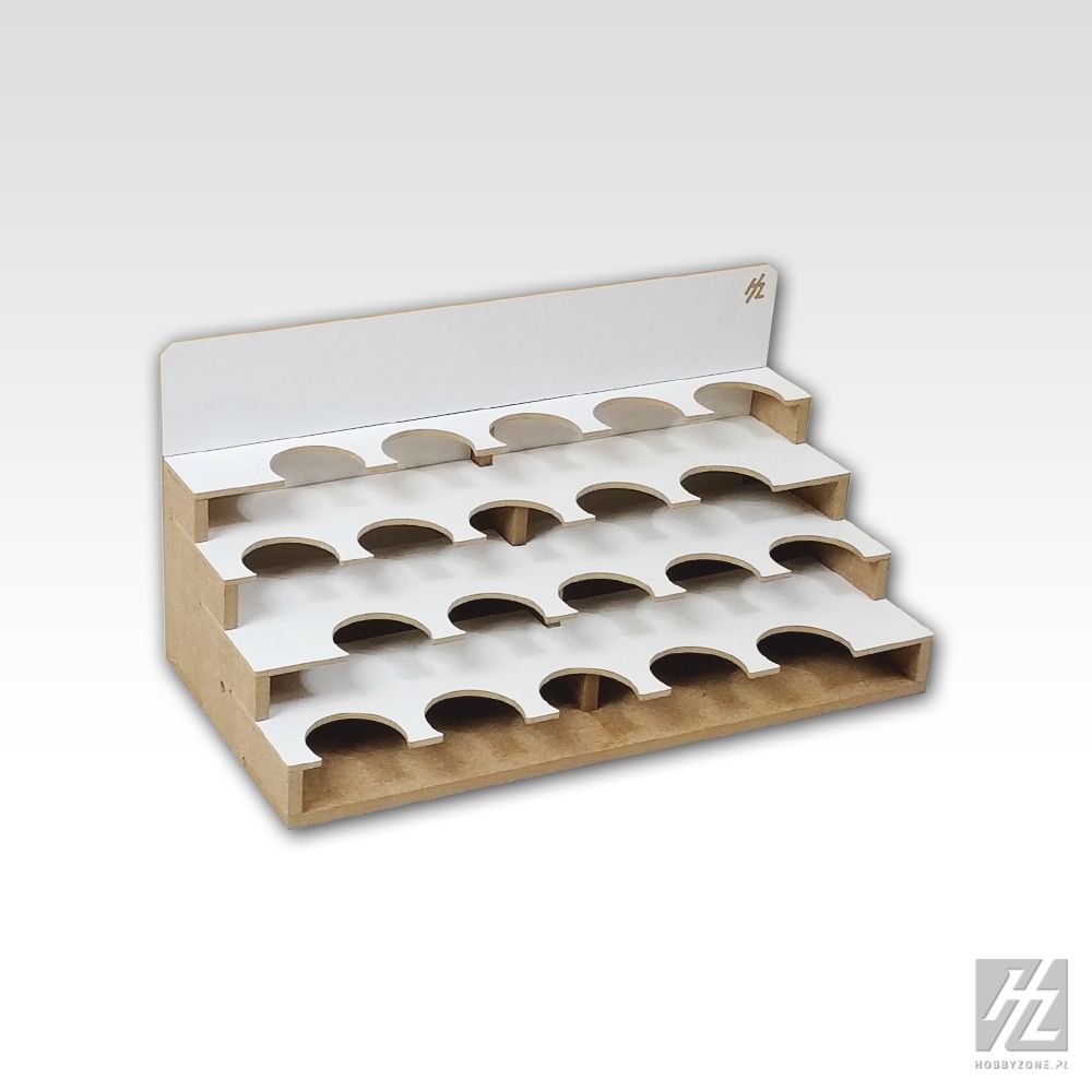 HobbyZone Modular Workshop System Paints Module 41mm, Paint jar/bottle storage module with 20 round 41mm slots - Hobby Sense
