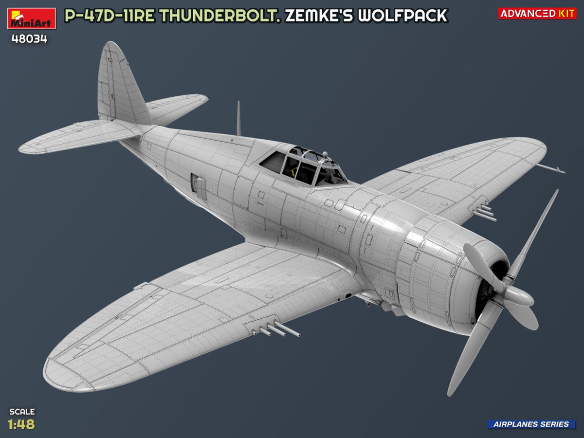 1/48 P47D-11RE Thunderbolt Zemke’s Wolfpack, Advanced Kit - Hobby Sense
