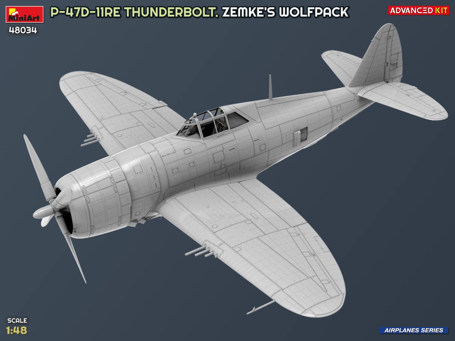 1/48 P47D-11RE Thunderbolt Zemke’s Wolfpack, Advanced Kit - Hobby Sense