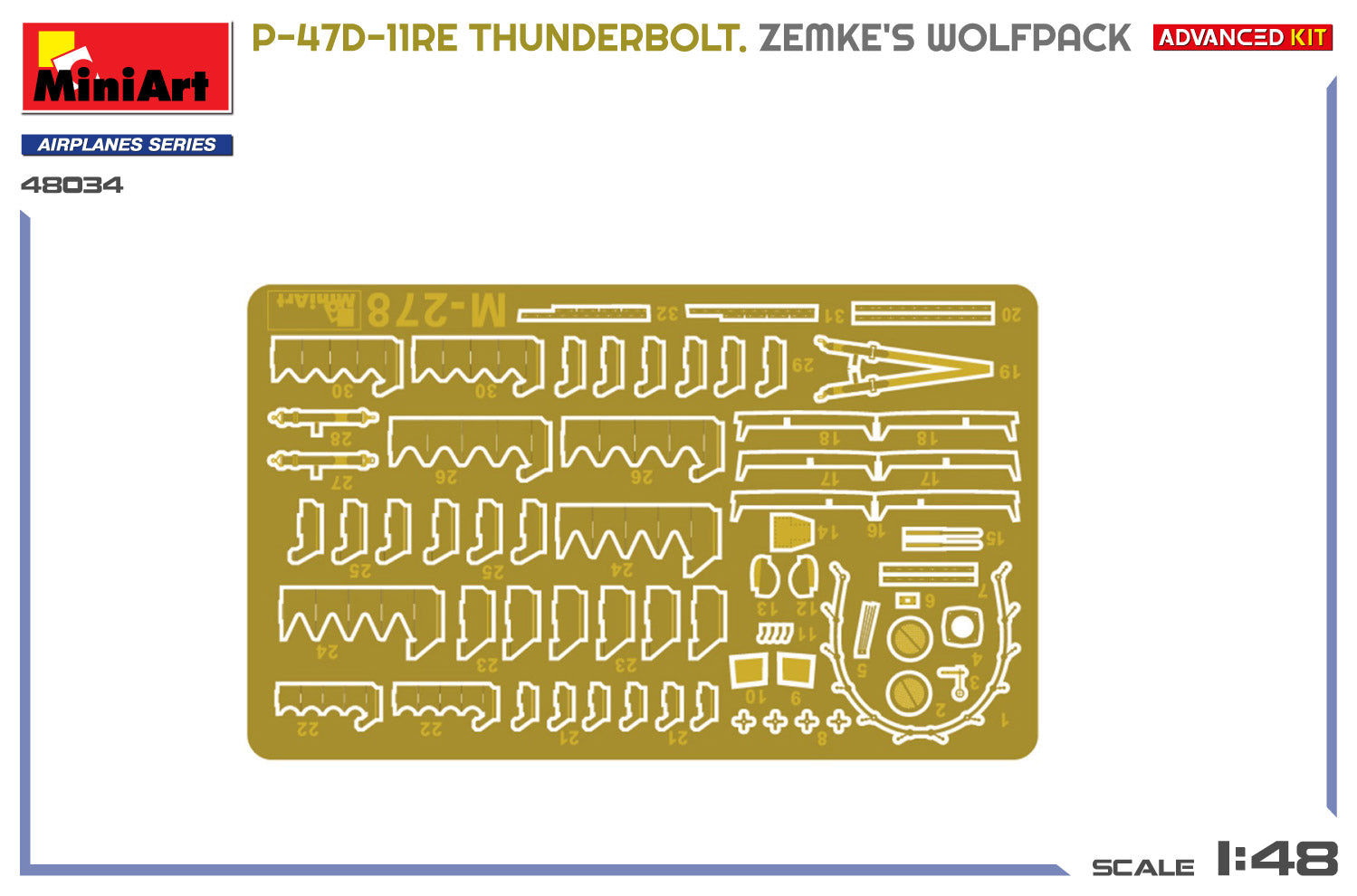 1/48 P47D-11RE Thunderbolt Zemke’s Wolfpack, Advanced Kit - Hobby Sense
