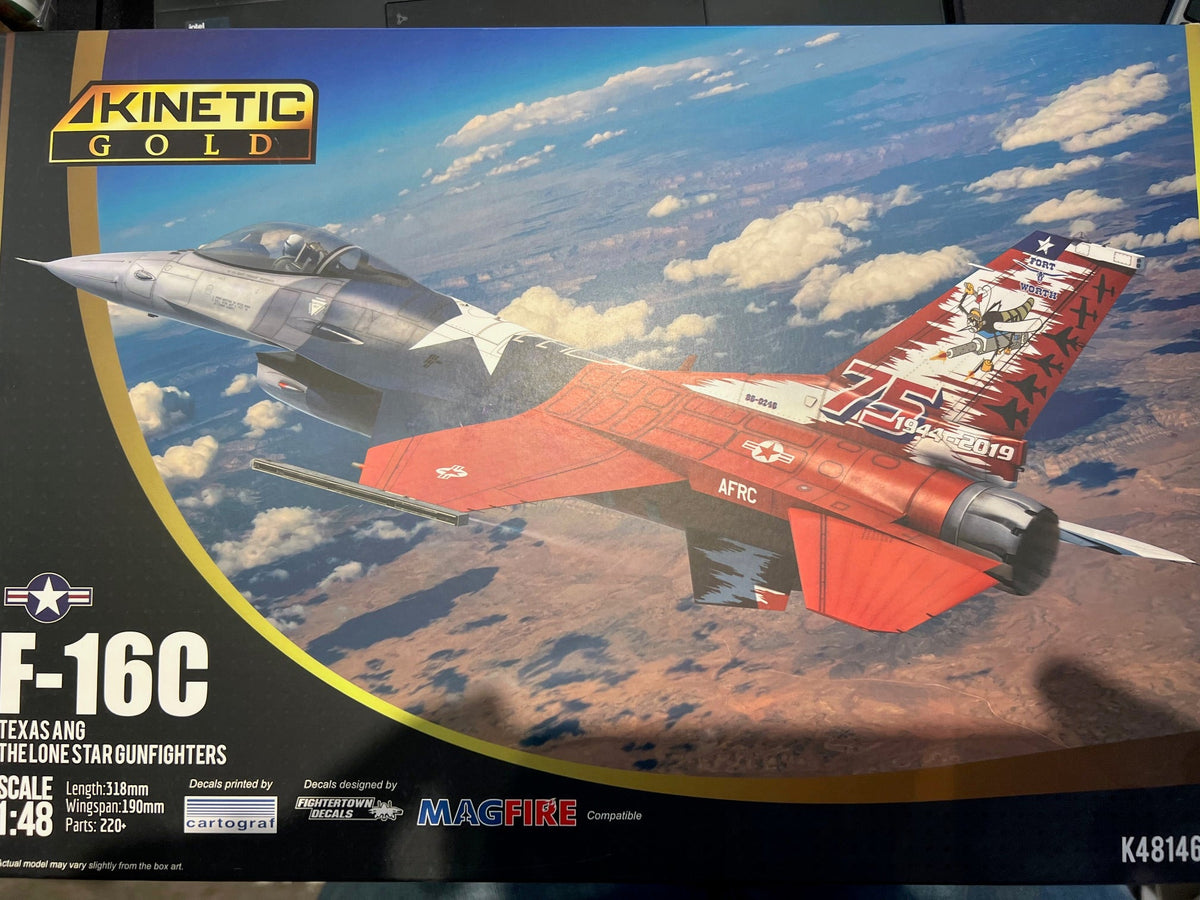 Kinetic 1/48 F16C Texas ANG The Lone Star Gunfighters - Hobby Sense