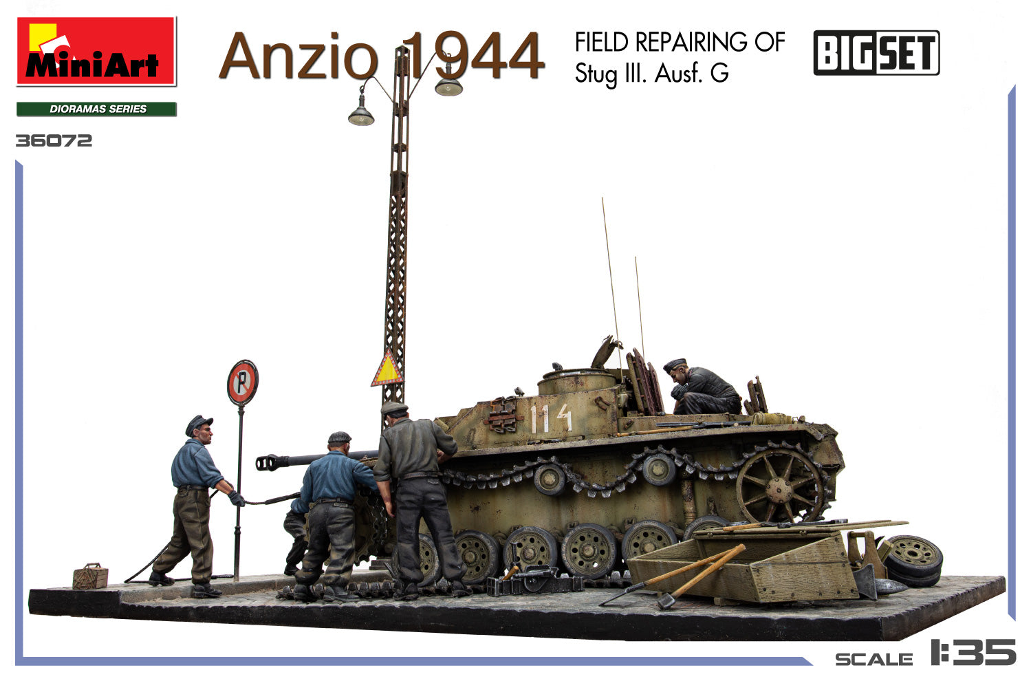 1/35 Anzio 1944. Field Repairing of Stug III. Ausf. G. BIG SET - Hobby Sense