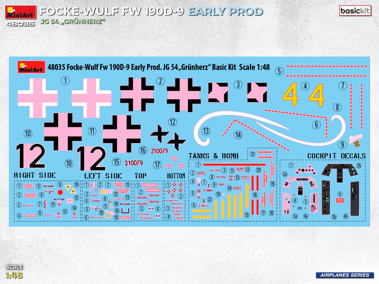Miniart 1/48 Focke-Wulf FW 190D-9 Early Production JG 54 