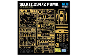 1/35 Sd.Kfz.234/2 Puma with Engine Parts - Hobby Sense