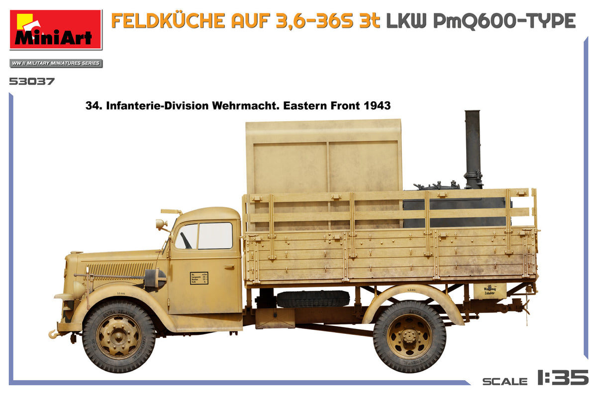1/35 Feldkuche AUF 3,6-36S 3t LKW PmQ600-Type - Hobby Sense