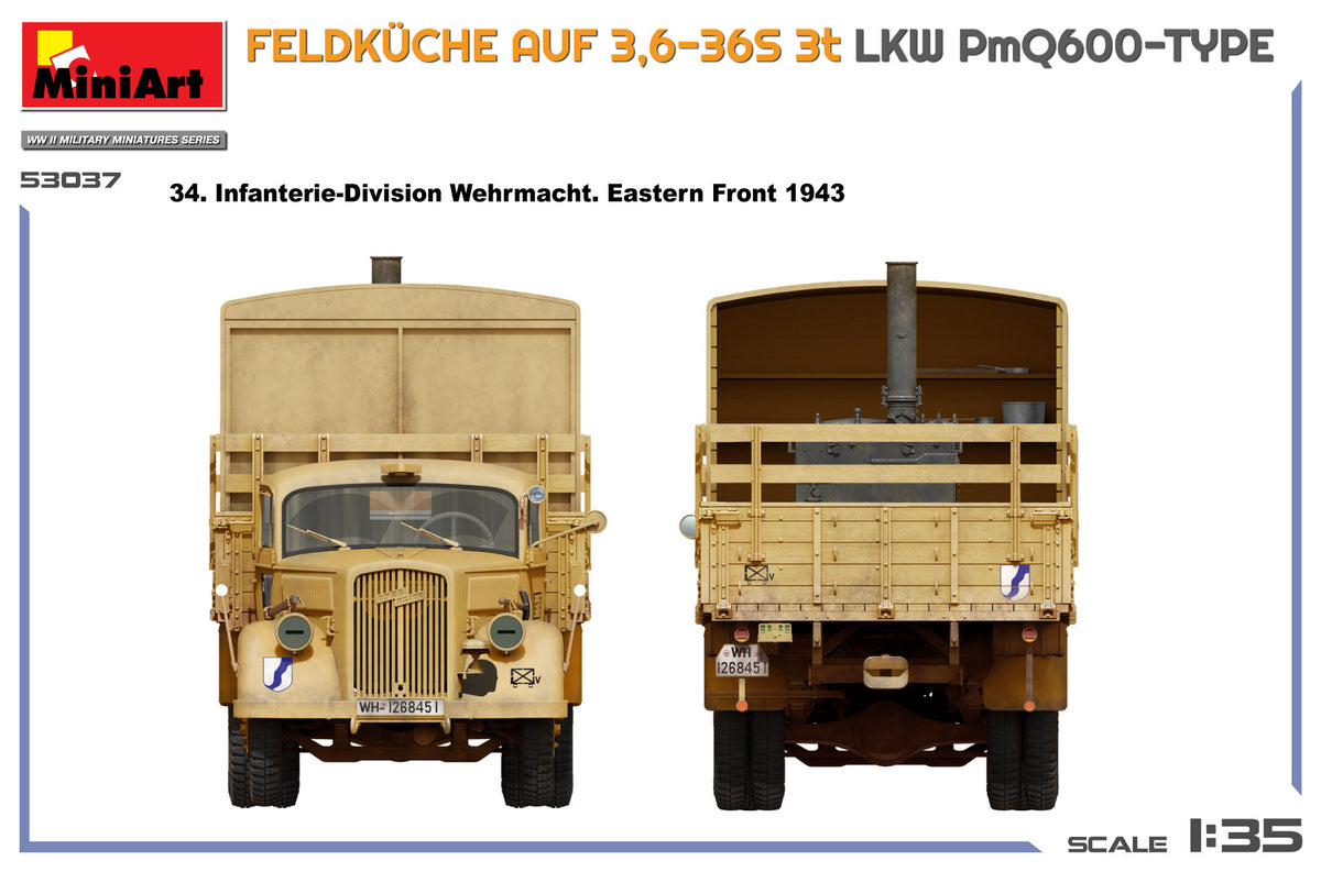 1/35 Feldkuche AUF 3,6-36S 3t LKW PmQ600-Type - Hobby Sense