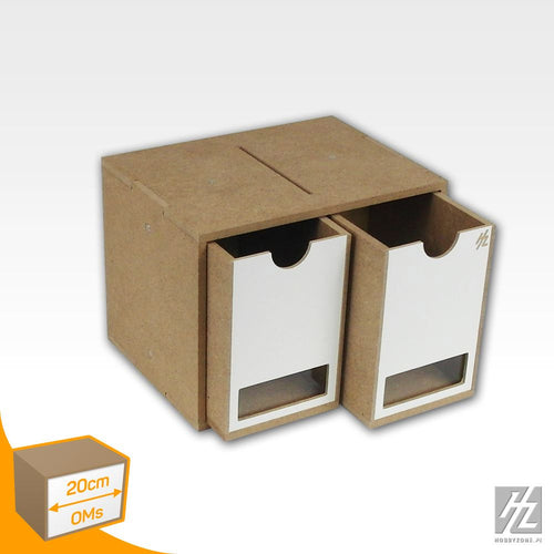 HobbyZone Modular Workshop System Drawers Module x 2, Two-Drawer Storage Module with Transparent Acrylic Windows