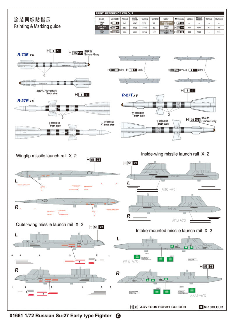 1/72 Russian Su 27 Early type Fighter - Hobby Sense