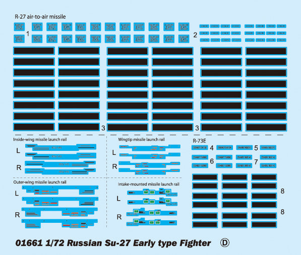 1/72 Russian Su 27 Early type Fighter - Hobby Sense
