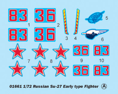 1/72 Russian Su 27 Early type Fighter - Hobby Sense