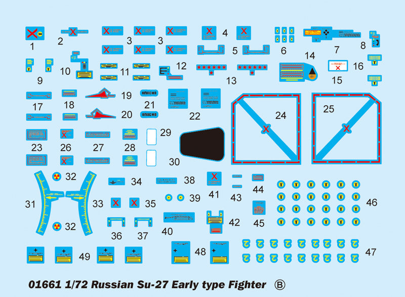 1/72 Russian Su 27 Early type Fighter - Hobby Sense