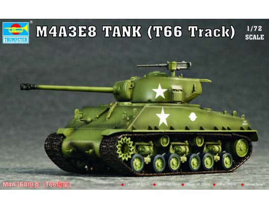 1/72 M4A3E8 TANK (T66 Track) - Hobby Sense