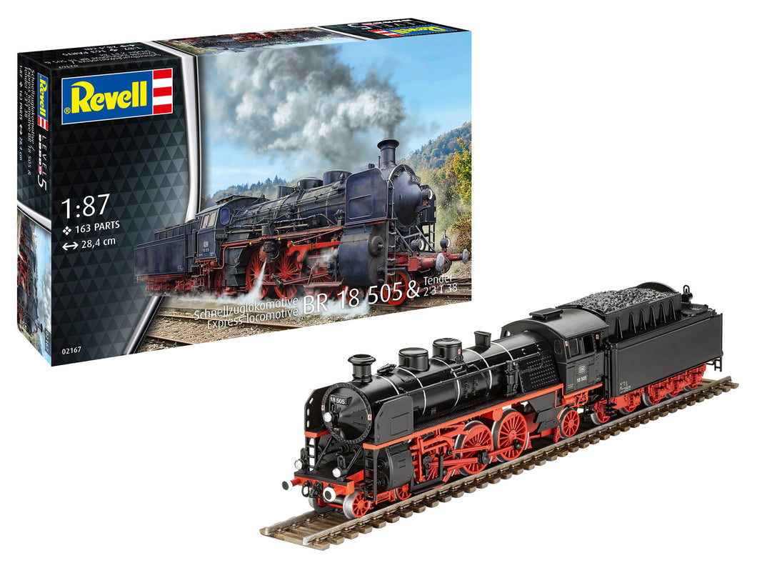 1/87 Express Locomotive BR 18 505 with Tender 2'3' T38 - Hobby Sense