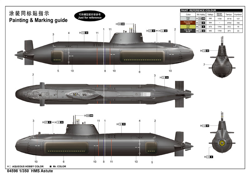 1/350 HMS Astute. - Hobby Sense