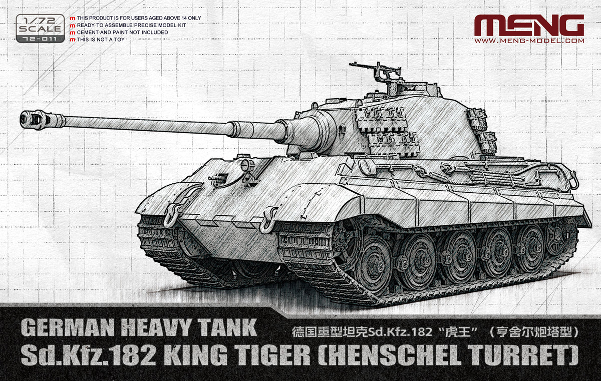 Meng 1/72 German Heavy Tank Sd.Kfz. 182 King Tiger (Henschel Turret) - Hobby Sense