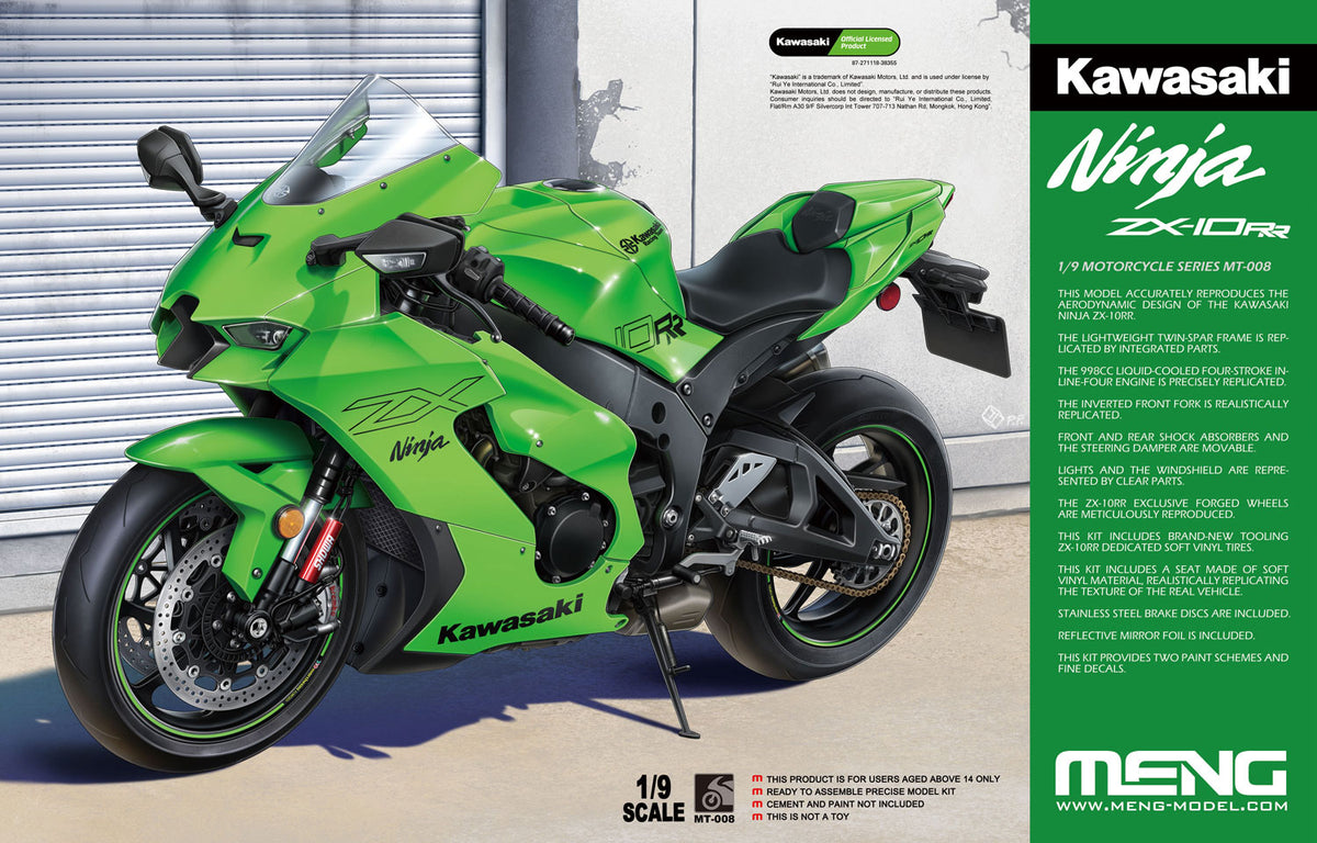 Meng 1/9 Kawasaki Ninja ZX-10RR - Hobby Sense