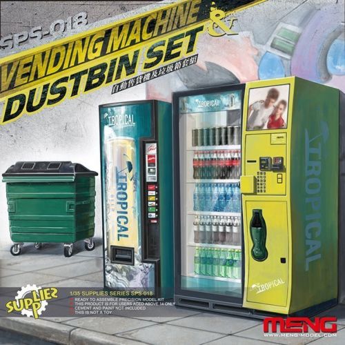 1/35 Vending Machine & Dumpster Set - Hobby Sense