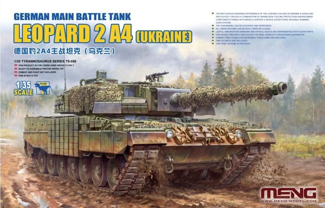 Meng 1/35 German Main Battle Tank Leopard 2A4 (Ukraine)