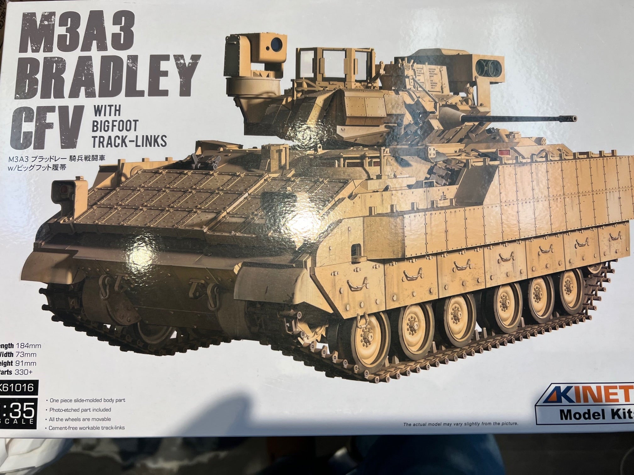 Kinetic 1/35 M3A3 Bradley CFV with Bigfoot Track-links - Hobby Sense