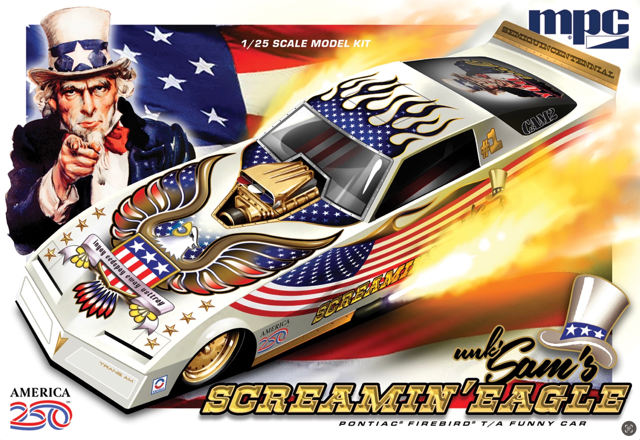 MPC 1/25 Pontiac Firebird Funny Car Unk' Sam's Screamin' Eagle