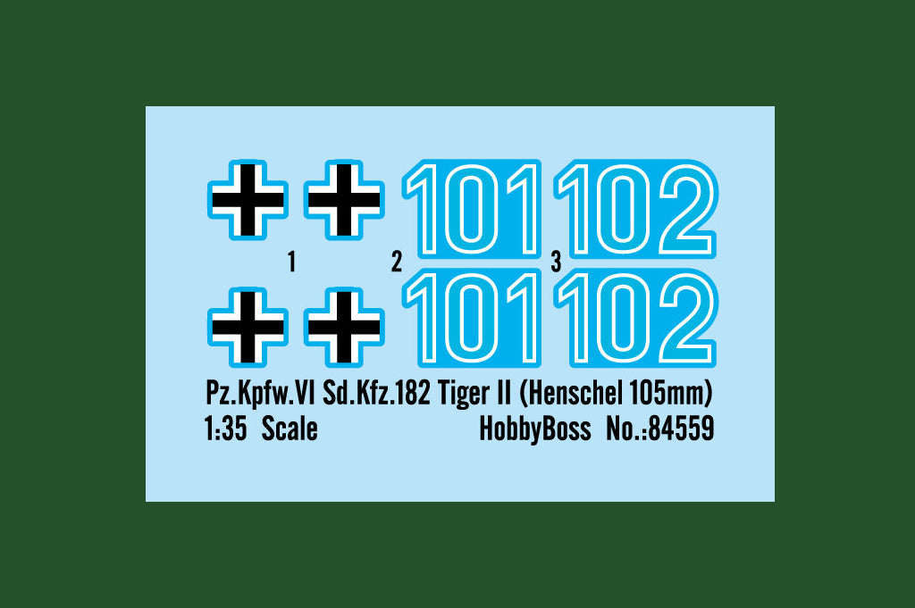 1/35 Pz.Kpfw.VI Sd.Kfz.182 Tiger Tank II (Henschel 105mm) - Hobby Sense
