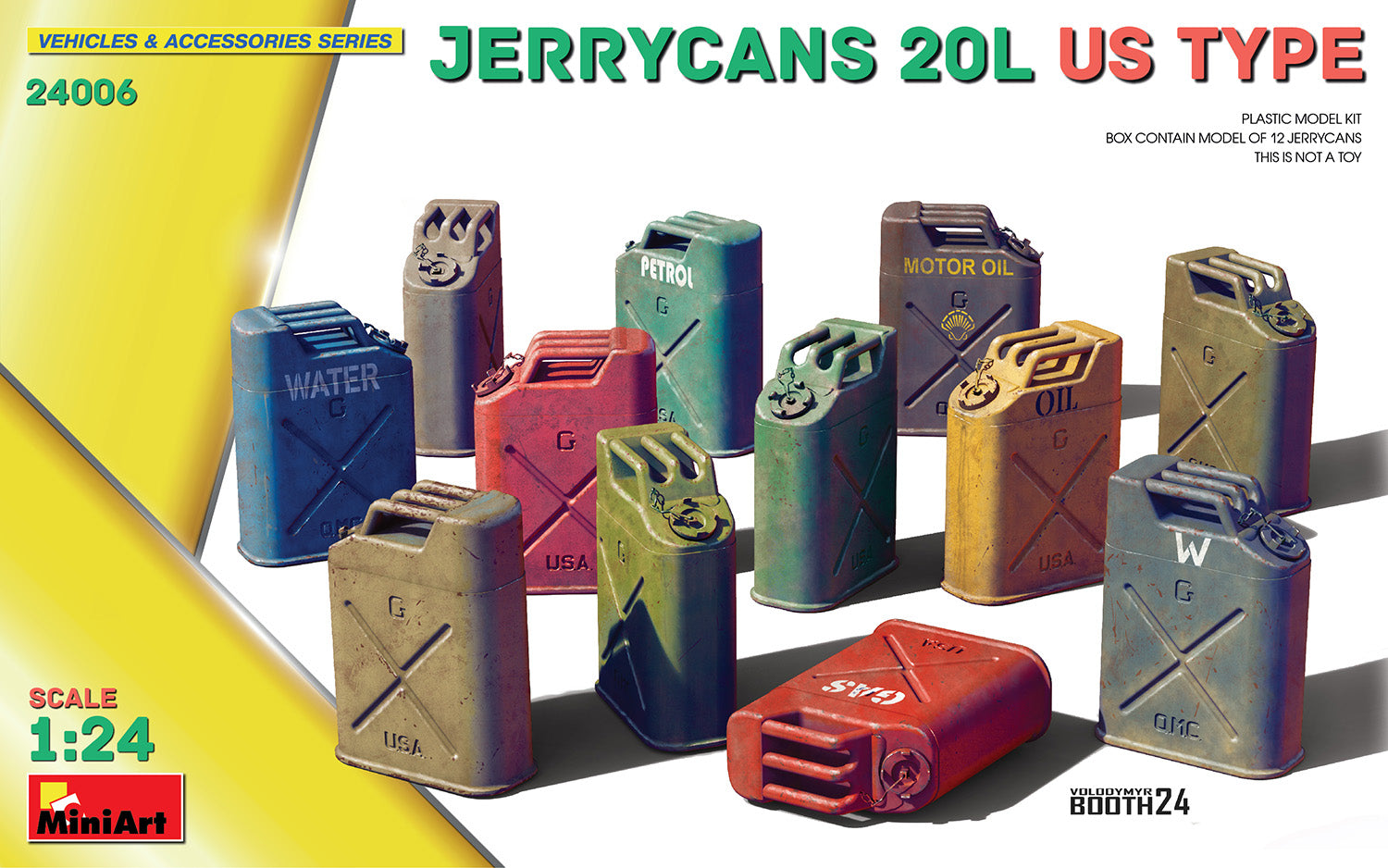 1/24 Jerrycans 20L US Type - Hobby Sense