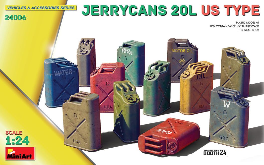 1/24 Jerrycans 20L US Type - Hobby Sense