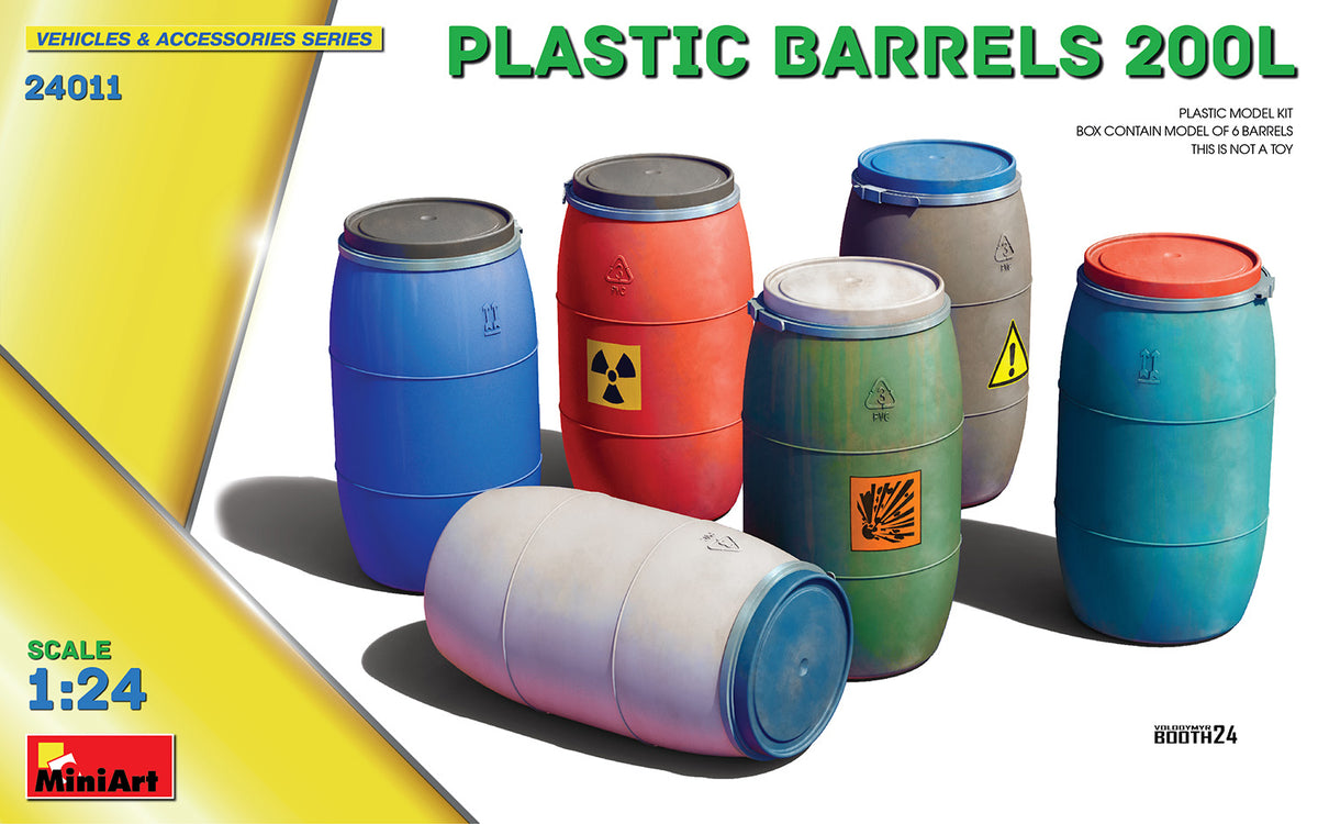 1/24 Plastic Barrels 200L - Hobby Sense