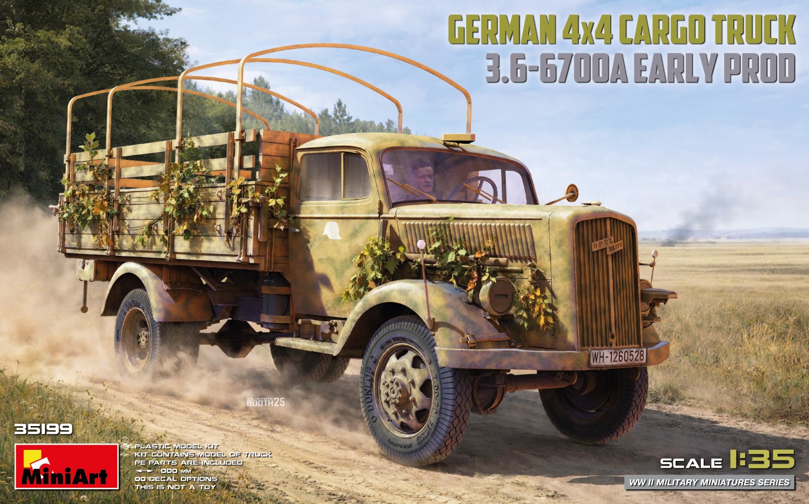 Miniart 1/35 German 4x4 Cargo Truck 3.6-6700A Early Prod