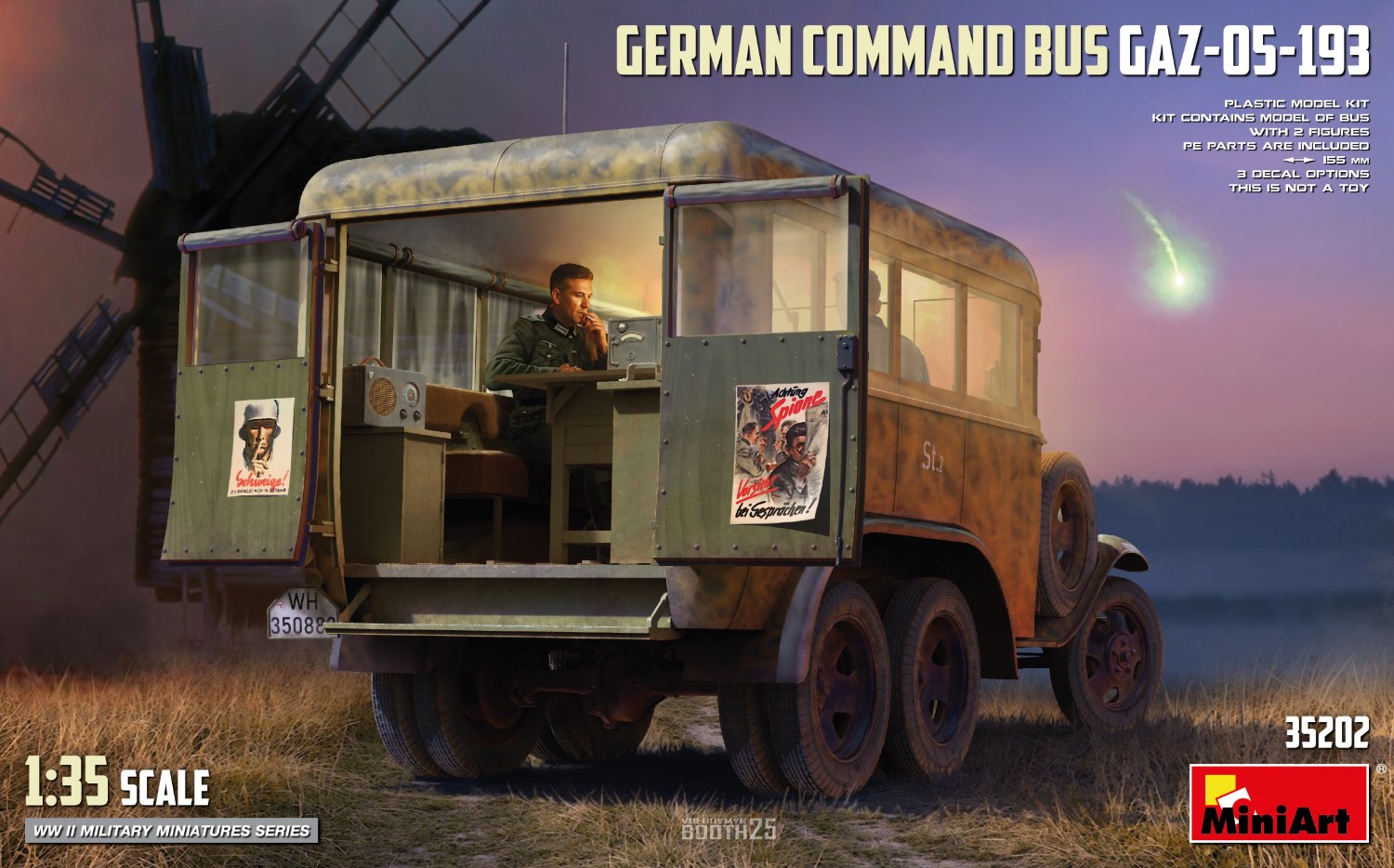 Miniart 1/35 German Command Bus GAZ-05-193 - Hobby Sense