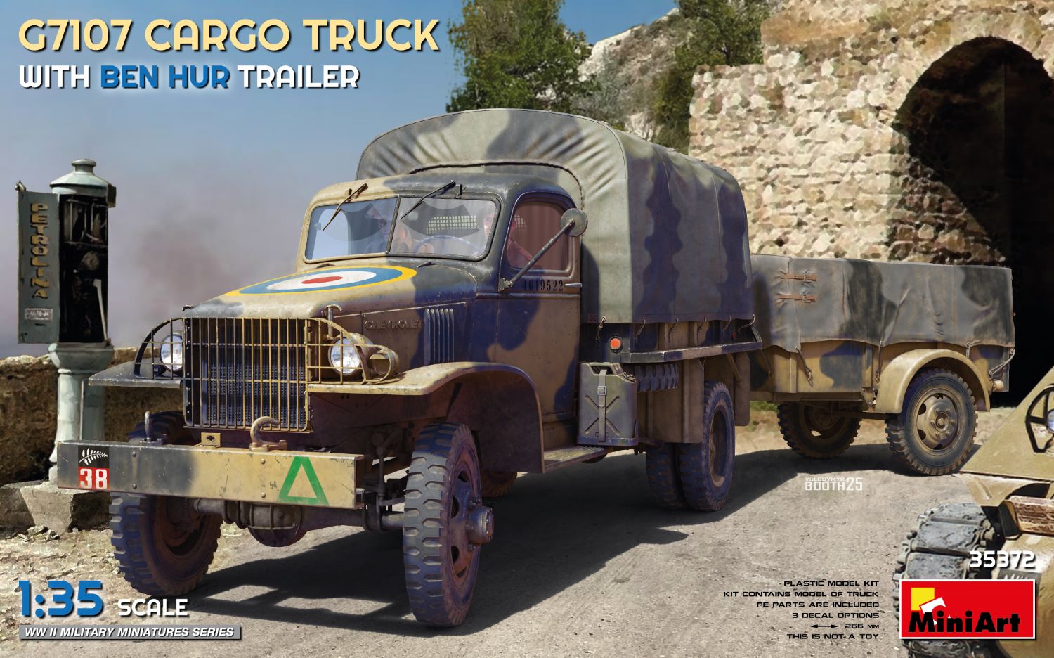 1/35 G7107 1.5 t 4x4 Cargo Truck with Trailer - Hobby Sense