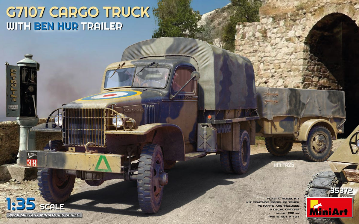 1/35 G7107 1.5 t 4x4 Cargo Truck with Trailer - Hobby Sense