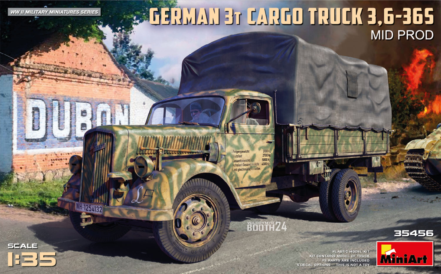 1/35 German 3t Cargo Truck 3,6-36S Mid Prod - Hobby Sense