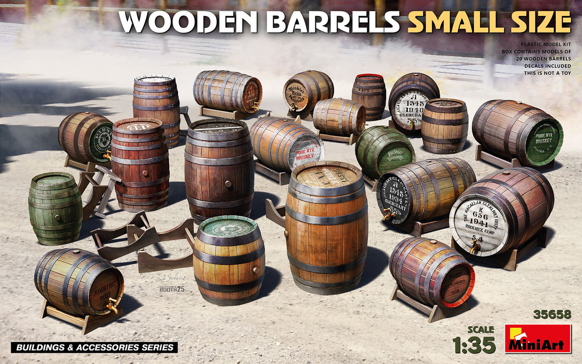 1/35 Wooden Barrels Small Size - Hobby Sense