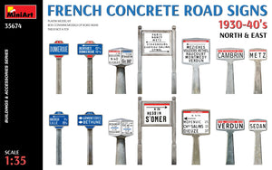 1/35 French Concrete Road Signs 1930-40's, North & East