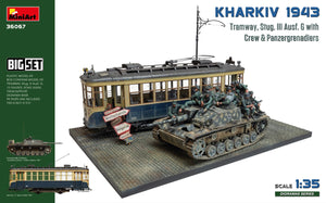 1/35 Kharkiv 1943: Tram & Stug. III Ausf. G w/Crew. Big Set