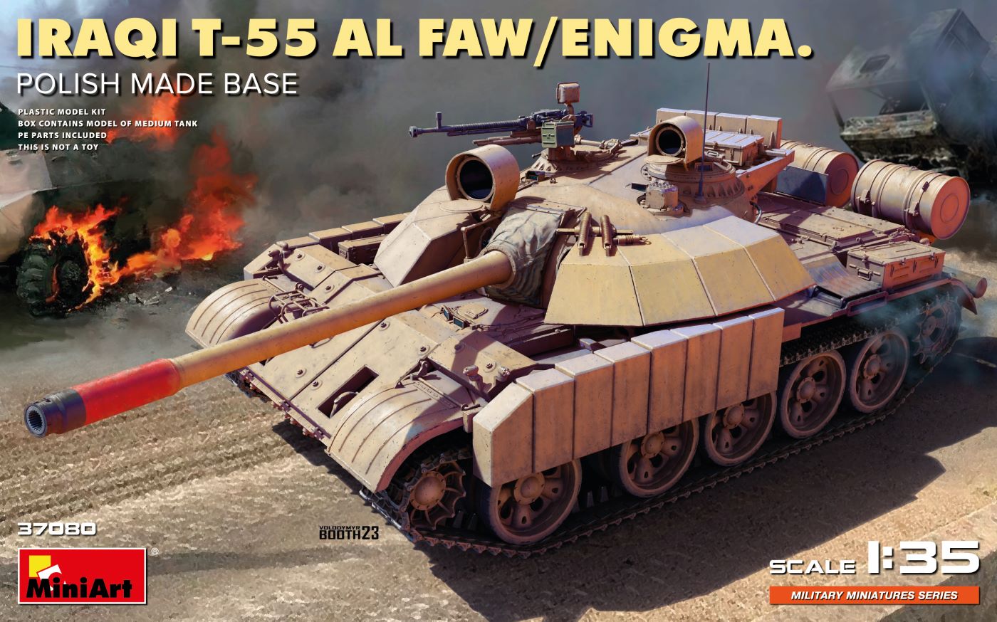 1/35 Iraqi T55 Al Faw/Enigma. Polish Made Base - Hobby Sense