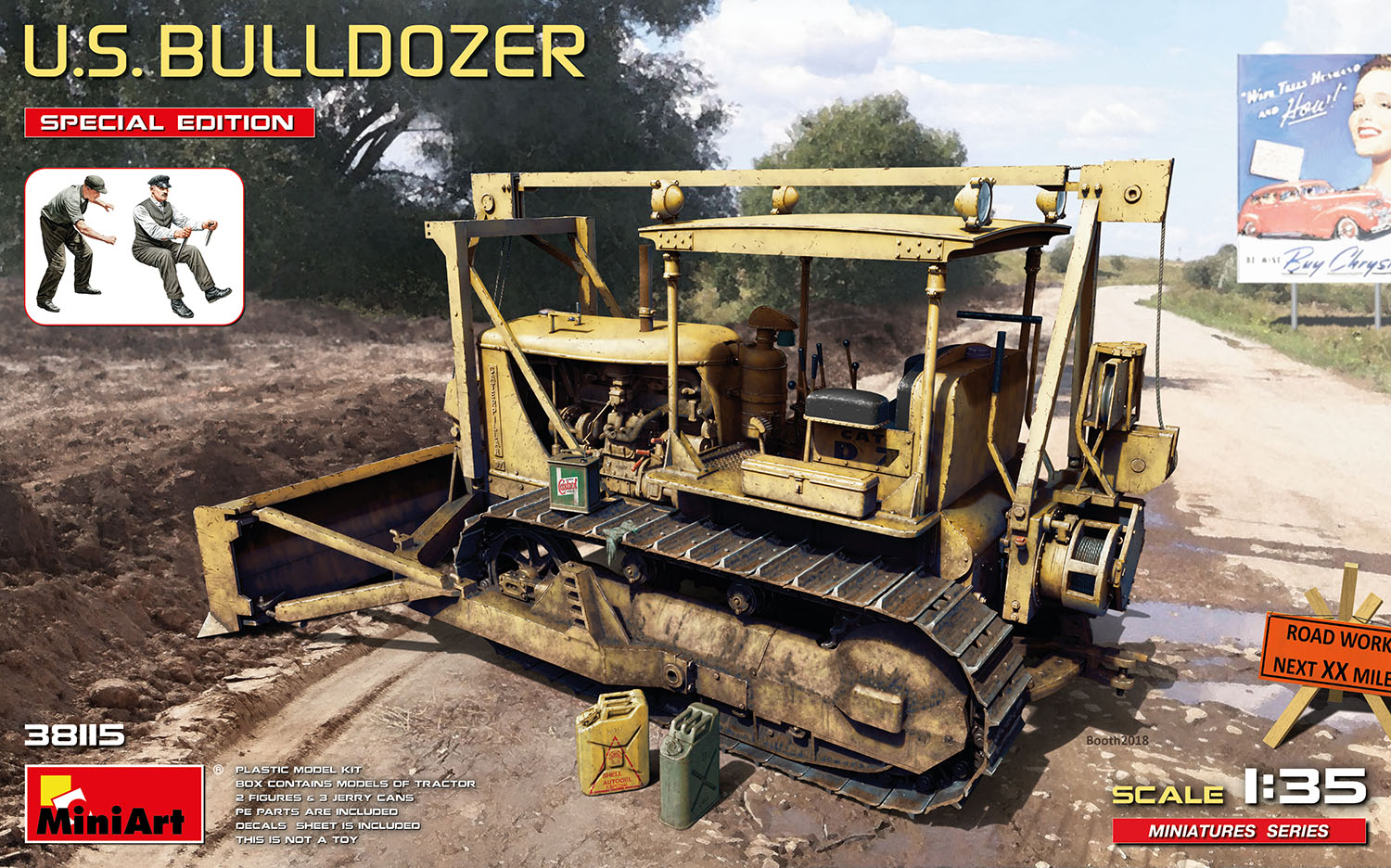 Miniart 1/35 US Bulldozer, Special Edition - Hobby Sense