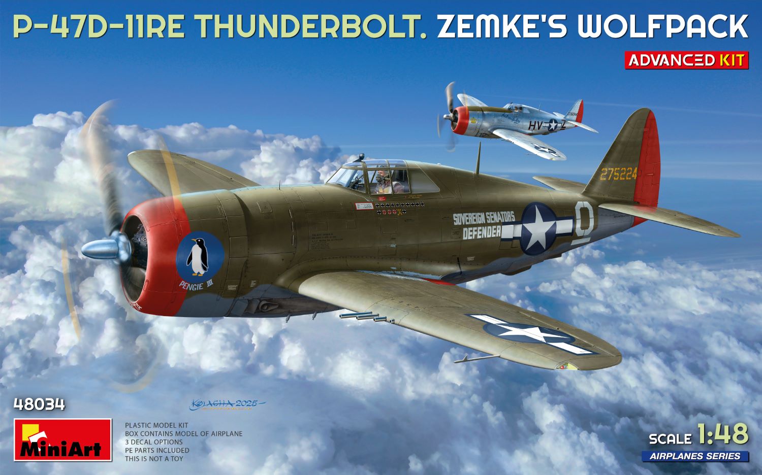 1/48 P47D-11RE Thunderbolt Zemke’s Wolfpack, Advanced Kit - Hobby Sense