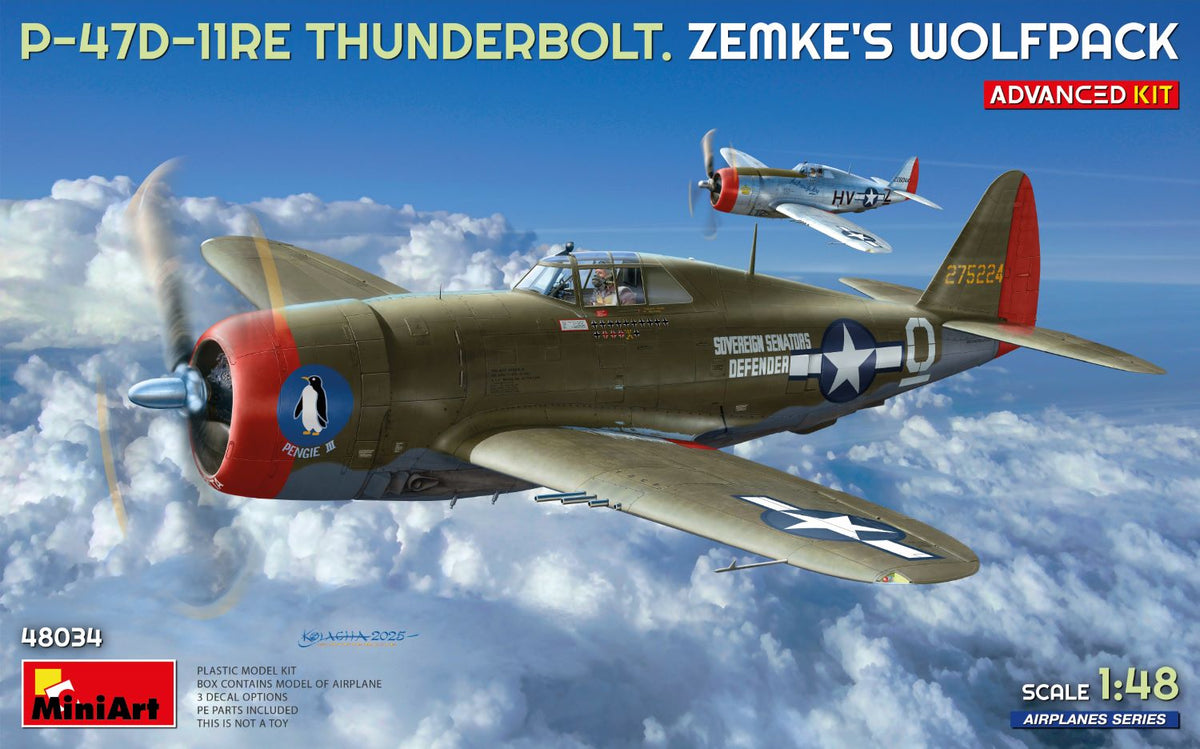 1/48 P47D-11RE Thunderbolt Zemke’s Wolfpack, Advanced Kit - Hobby Sense