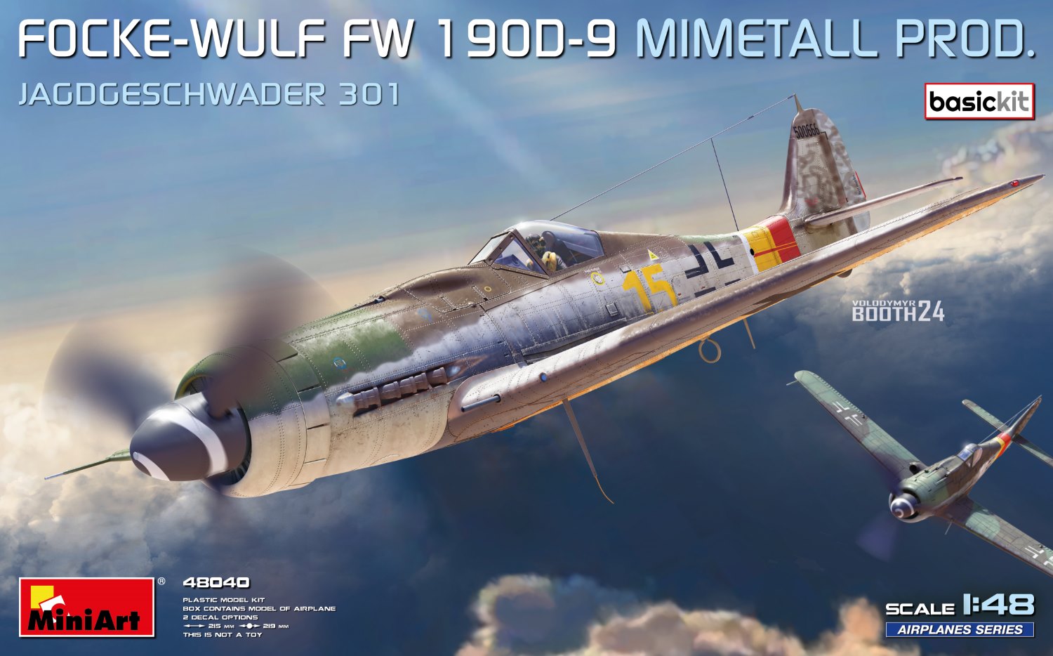 Miniart 1/48 Focke Wulf Fw 190D-9 Mimetall Production, Jagdgeschwader 301, Basic Kit - Hobby Sense