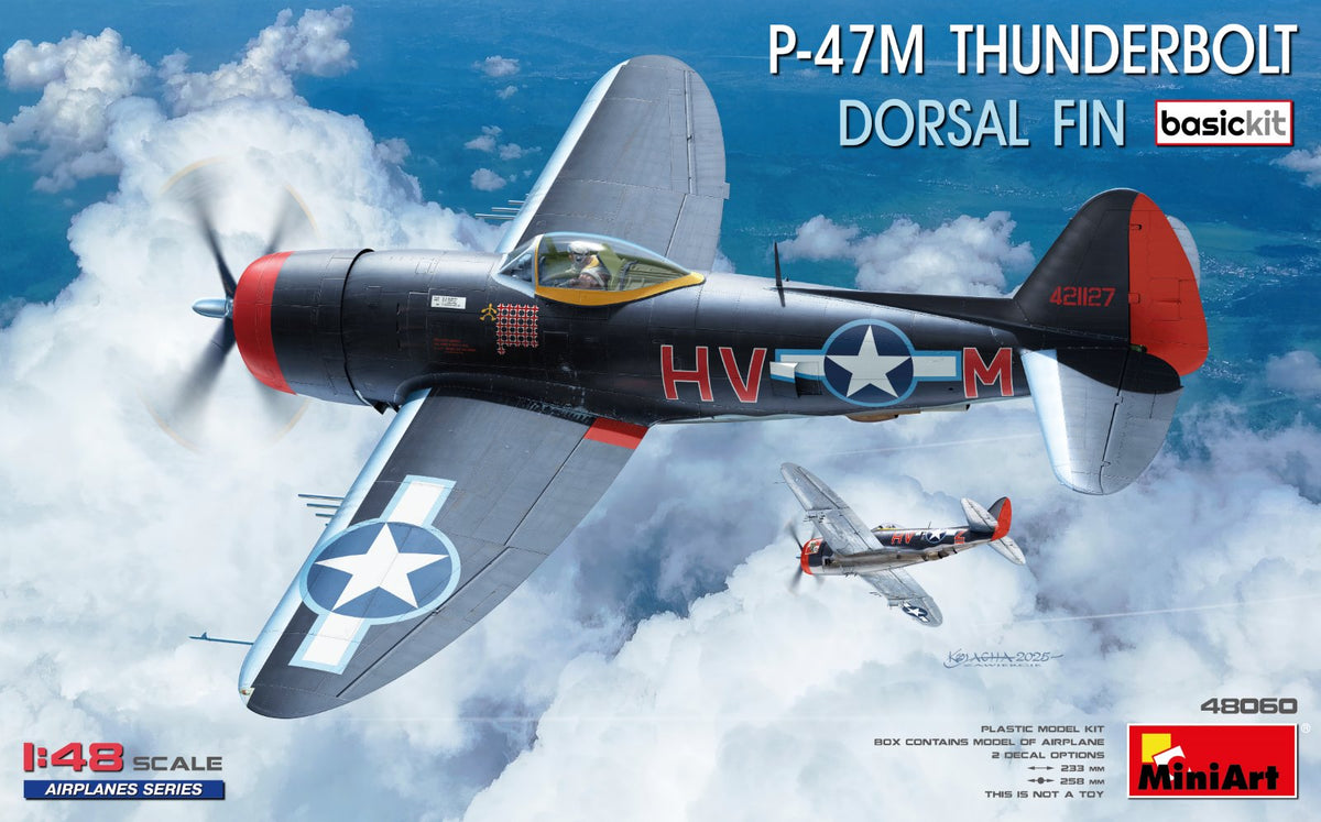 Miniart 1/48 P47M Thunderbolt. Dorsal Fin, Basic Kit - Hobby Sense