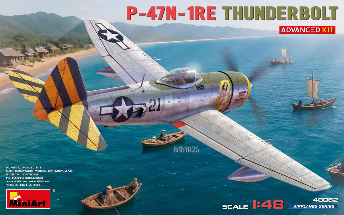 Miniart 1/48 P47N-1RE Thunderbolt, Advanced Kit - Hobby Sense