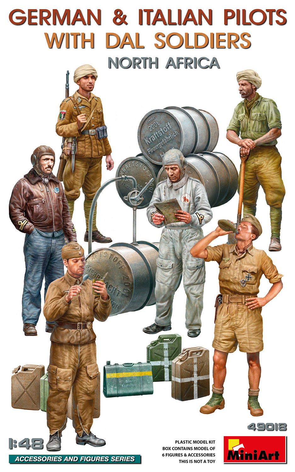 1/48 German & Italian Pilots With DAL Soldiers, North Africa - Hobby Sense