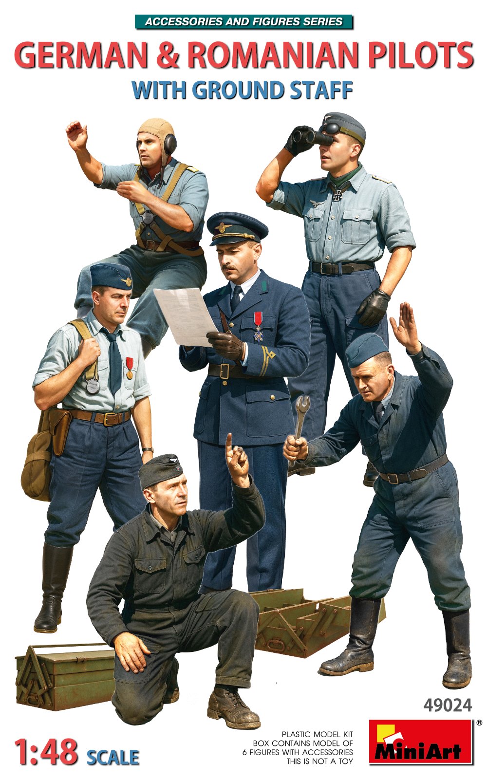 Miniart 1/48 German and Romanian Pilots with Ground Staff - Hobby Sense